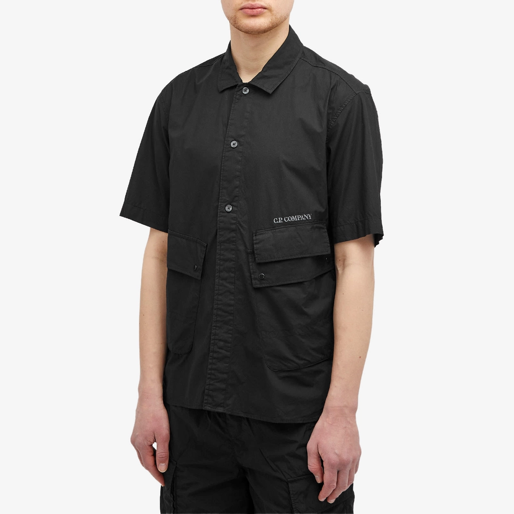 CP Company Men's Popeline Pocket Shirt Black